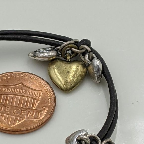 Fossil Gold and Silver Tone Heart Charm Bracelet - Picture 4 of 8
